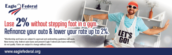 Man dancing in a humorous way, wearing a shirt that says, "LET'S GO!"